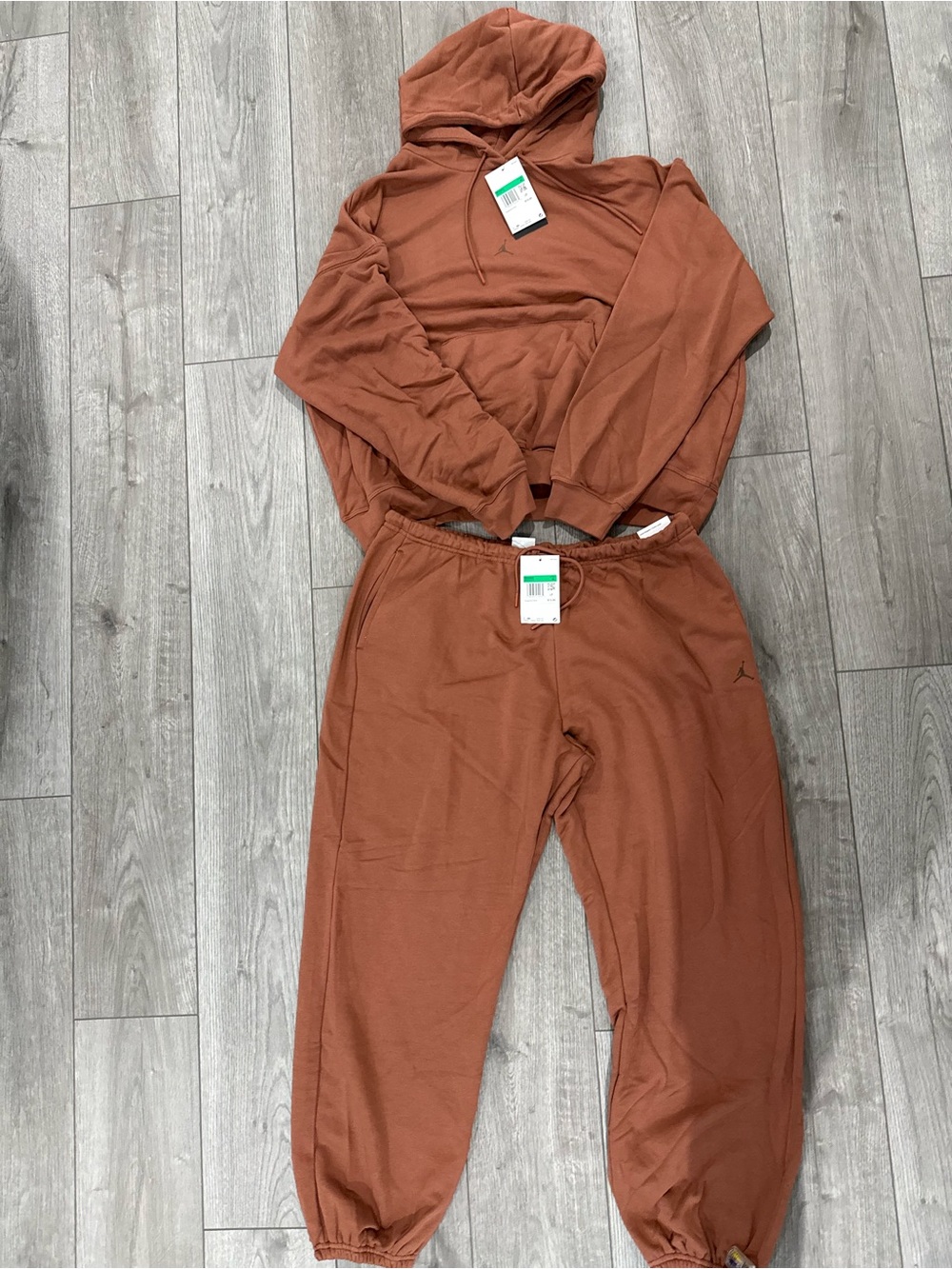 Women's Jordan Brown Jogger Pants & Hoodie Set